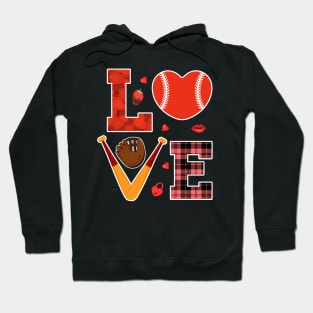 Baseball Lover Valentine Hoodie